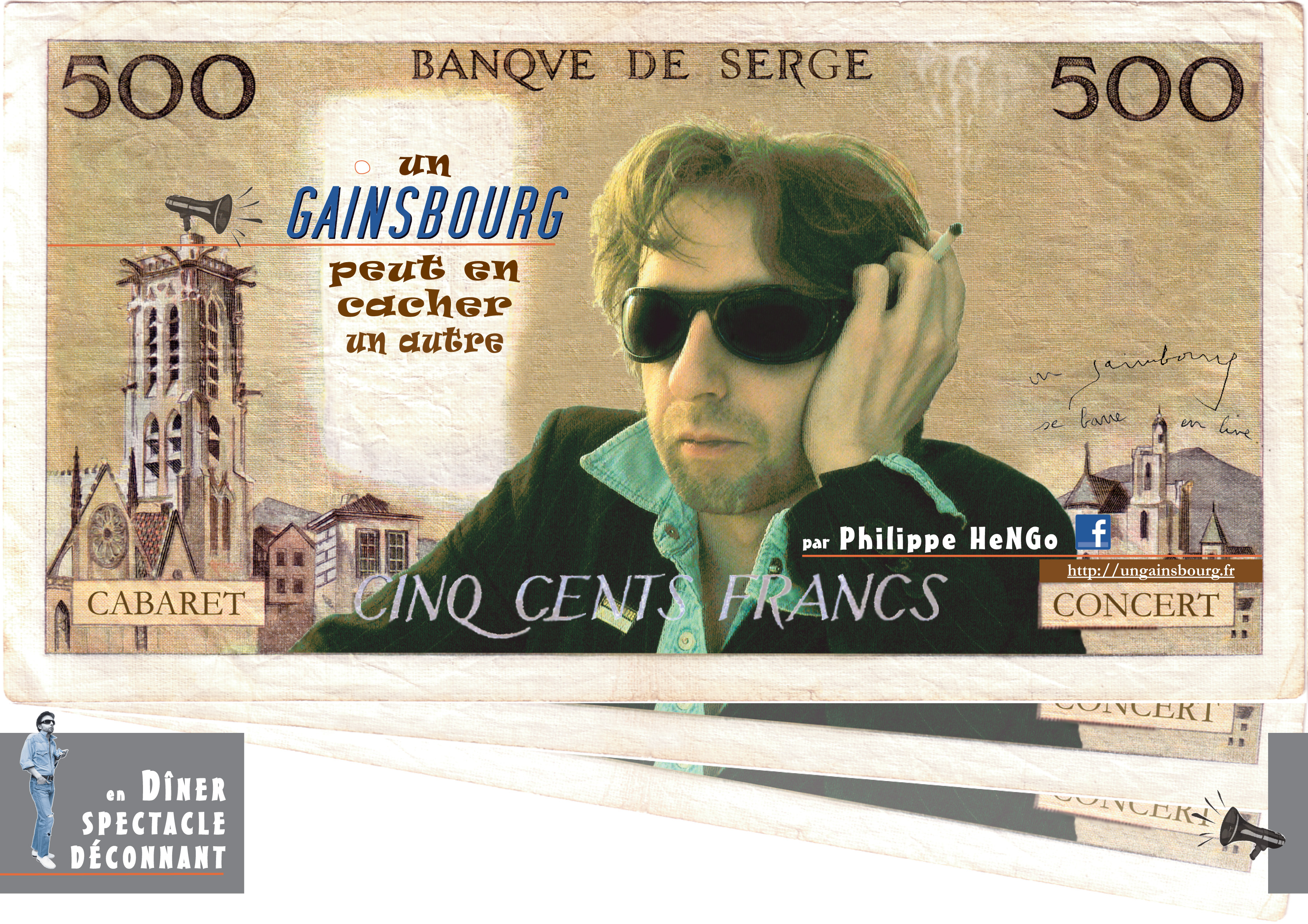 Affiche A3 Billet 500F - Philippe HeNGo - Fév 16